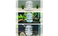 Fish Cave with Suction Cups Wave-Like Aquarium Hiding Ornament White Fish Cave with Suction Cup for Aquarists, Freshwater Aquariums