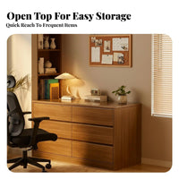 Modern Chinese Design 6-Drawer Double Dresser Large Capacity 6-Drawer Wide Dresser Multifunctional Design Chest of Drawers Sturdy Construction for Homeowners, Families, Bedroom, Living Room, Entryway, Hallway