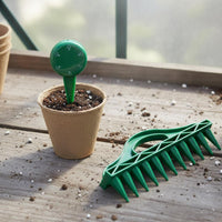 4 Pieces Evenly Spaced Soil Hole Puncher Tool Quick Seeding Soil Hole Puncher Long-Lasting PP Material Handheld Sower Tools Easy to Use for Gardeners, Beginners, Raised Bed, Vegetable Garden Area, Greenhouse