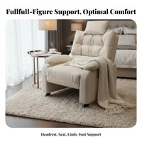 High spine Support Reclining Gaming Sofa Chair Padded Armrests Ergonomic Recliner with Footrest Height Adjustable Office Furniture effortless Rolling Casters for players, Students, Adults, Bedroom, Study Room