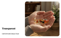 Crystal Koi Fish Ornament Wealth Attracting Crushed Stone Fish Figure Great Gift Idea Resin Aquatic Figurine for Desk, Office, Car Dashboard