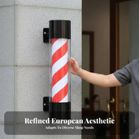 LED Barber Pole Eye-Catching Rotating Barbershop Light High Brightness Rotating Barber Pole Light for Storefront, Outdoor