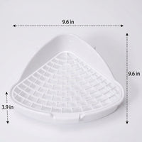 Bunny Litter Tray and Bunny Litter Box, Shallow Bunny Restroom Tray for Guinea Pigs, Triangular Corner Toilet with Removable Grate