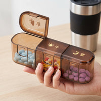 Portable 3-Compartment Pill Organizer for Travel and Daily Use, Mini Food-Grade Medicine Storage Box
