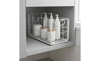 Pull-out Storage Basket Oval Handle Openopen-Top Construction Mesh Organizer for Shelf