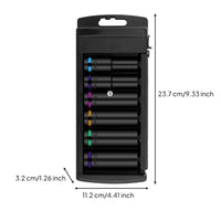 6 Pieces 1/2-Inch Drive Metric Socket Set Chrome Vanadium Metric Deep Well Socket Set Tools Cr-V Compact for Mechanics