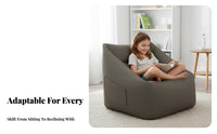 Comfortable Support Structured Bean Bag Sofa No Assembly Required Floor Chair Lightweight Household Furniture Ergonomic Design for Children, Adults, Students, Living Room, Bedroom, Balcony, Reading Nook