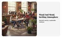 USA Retro Look mechanical Pipe-Leg Table and Bench Set sturdyDuty Build business-grade Furniture Powder-Coated Finish guest seating indoor/outdoor Use for Restaurant Owners, Business Proprietors, homeowners, Cafe, Bar, eatery, BBQ Joint
