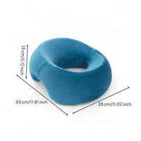 Contoured Prone Massage Pillow Soft Textile Cover Donut Face Cradle Pillow