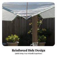 Protection Aluminum Foil Shade Net Anti-Aging Thermal Insulating Sun Shade Reflects Sunlight Reflective Sunblock Mesh Thickened for Outdoor, Sunroom, Garden, Balcony