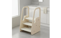 Non-Slip Children's Bathroom Step Stool BPAsafe Toddler Step Stool Detachable Slide for Toddlers, Toilet Training