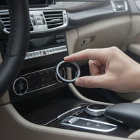 Engine Start Stop Button Trim Bezel Ribbed Ignition Switch Trim Bezel Decorative Engine Start Stop Button Decoration for Dashboard