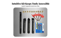 4 Pieces Colored Handle Carbide Insert Holder Set Screw-Clamp Lathe Holder High Strength