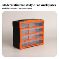 Pull-out Drawers 12-Drawer Parts Organizer Compact Size Small Parts Organizer Easy to Sort Drawer Storage Cabinet Quick Item View