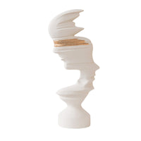 Human Profile Figurine Modern Abstract Face Sculpture Decorative for Entryway
