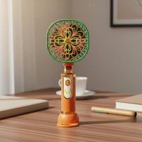 3-Speed Adjustable Retro Handheld Fan Lightweight Chinese Design Portable Fan Pocket Size for Travel, Office, Outdoor