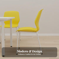 Stackable Design Armless Molded Shell Chair Space-Saving Armless Utility Chair Minimalist & aesthetic Multipurpose Seat Ergonomic Support for Office Workers, Event Planners, Business Owners, Conference Room, Reception Area, Home