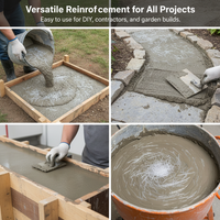 55mm Polypropylene Synthetic Steel Fiber for Concrete Reinforcement and Crack Resistance
