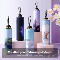 SunGuard UPF 50+ Double Layer Sun Umbrella All-Weather Use Black Vinyl Coated Umbrella Water-Resistant for Women, Outdoor, Commuting, Beach