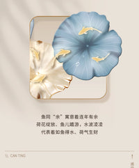 餐厅装饰画轻奢高级感九鱼图挂钟饭厅壁画客厅背景墙钟表挂画带灯 D-年年有余 无框艺术【三层UV精雕+静音钟表】 总长80cm LED灯画【充电宝款式+遥控开关】墙面无需预留电源