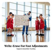 Soccer Board with Stand Aluminum Alloy Frame Soccer Board Wipe-Clean Athletic Gear for Coaches, Game Day, Locker Room