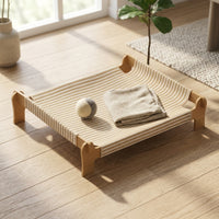 Cat Cot Woven Elevated Cat Bed Furniture Stable for Cats, Indoor, Living Room