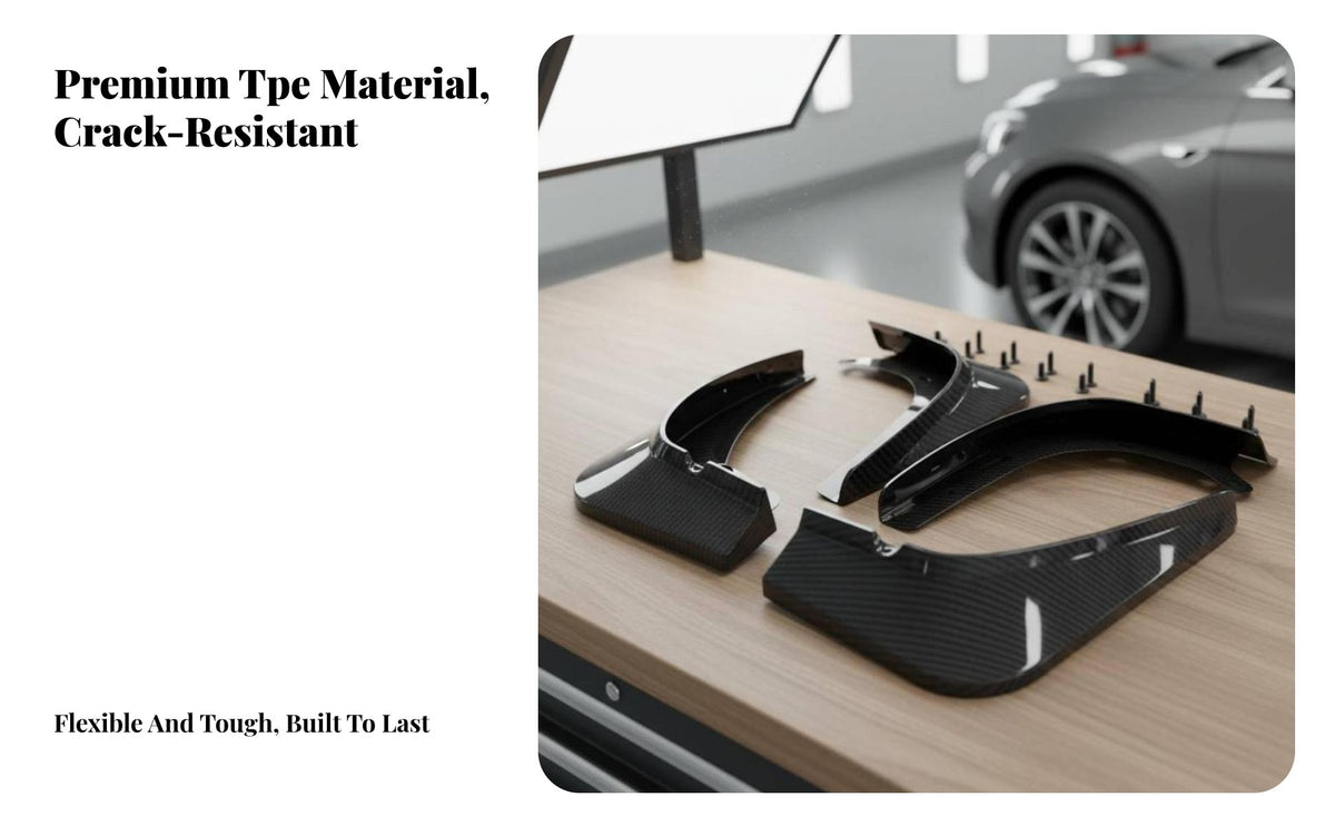 Electric Sedan Mud Flaps Easy Installation Front and Rear Wheel Mud Flaps Custom Fit Front Rear Mudflaps for Rainy Conditions, Winter Driving