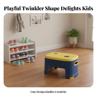 Anti-Slip toddler's Stepping Block Rounded Corners Step Stool Sturdy Construction Footstool Compact Design for Children, Toddlers, Kindergarten, Bathroom, Nursery, Kitchen