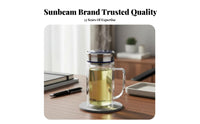 Tea Infuser Cup with Lid Large Capacity Glass Tea Infuser Mug Heat Resistant Insulated Borosilicate Glass Teacup for Men, Adults, Gifting, Home, Desk