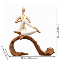 Meditation Figurine Stylized Meditation Statue Carved Female Figure Statue for Living Room