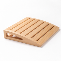 Neck Support Sauna Pillow with Ergonomic Design for Infrared and Steam Room, Solid Wood Headrest Accessories