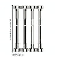 4 Pieces Stainless Steel Under-Sink Support Rod No-Drill Sink Support Pole Rustproof Furniture Stabilizer Adjustable for Homeowners