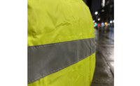 Silver Strip Reflective Backpack Rain Cover Yellow-Green Student Backpack Cover Fitted School Gear Stitched Seams for Students