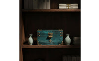 Wooden Jewelry Box Lockable Design Chinese Design Keepsake Box Antique Design Treasure Chest Multifunctional for Home Decor