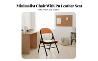Foldable Backrest Chair Easy Storage Metal Frame Folding Chair Sturdy and Hard-Wearing for Students, Office Workers, Conference Room, Meeting Rooms