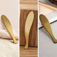 Scalloped Brass Gua Sha Curved Gua Sha Board Easy to Clean Massager Beginner-Friendly