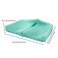 Honeycomb Gel Seat Cushion Soft Honeycomb Seat Cushion Sitting Aid Light Green High Elasticity
