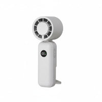 100 Speed Adjustable Mini Foldable Fan LED Digital Display Personal Air Cooler Built-in Carabiner for Office