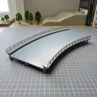 Curved Railway Bridge 1:87 Scale Model Railroad Bridge Kit Plastic Hobby Grade for Modelers, Train Displays, Scenic Dioramas