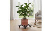 Square Plant Dolly Easy to Move Plant Stand on Wheels Rolling Pot Tray Long-Lasting Home Garden Heavy Duty for Patio