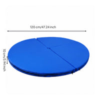 Performance Mat Foldable Design Round Gymnastics Mat Impact Absorption Thick Crash Pad for Gymnasts, Stretching and Flexibility Users, Dance Studio