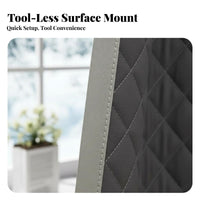 DrillDrillless Installation Quilted Sound-Blocking Curtain Noise Reduction Window Treatment Thermal Insulated Blackout Shade Multi-Layer Design for Light Sleepers, Overnight Workers Workers, City Dwellers