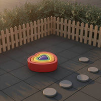 5 Pieces Foam-Like Heart-Shaped Stepping Stones Non-Slip Balance Stepping Stones Lightweight Toy Stable for Toddlers, Preschoolers, Kids, Playroom, Preschool, Sensory Room