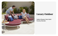 Sectional Lounge Set Waterresistant Sofa and Armchair Conversation Set Water-Resistant Patio Seating for Families, Homeowners, Terrace, Balcony, Backyard