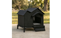 Elevated Cat House Weatherproof Heated Cat House Four-Season Pet Supply for Outdoor, Porch, Winter