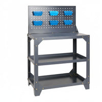 High Load Capacity Heavy Duty Tool Cart Thickened Steel Plate 3 Tier Rolling Tool Cart Long-Lasting Construction 3-Tier Rolling Trolley Spacious Storage for Technicians, DIY Enthusiasts, Garage, Warehouse, Repair Shop, Job Site