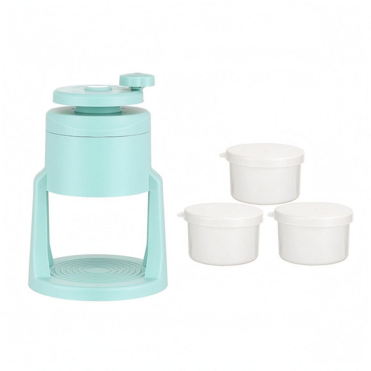 Compact Hand Crank Ice Shaver Tabletop Kitchen Tool for Home