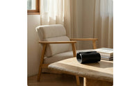 Cylindrical Tissue Box Travertine-Look Facial Tissue Dispenser Modern for Coffee Table