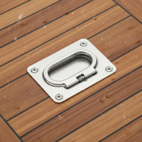 Coil-Driven Loaded Lifting Handle Sturdy Boat Deck Hatch Handle Mirror Polished for DIYers, Floor, Cabinet