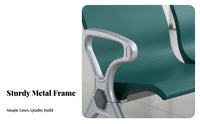 Thickened Seat Hospital Waiting Room Bench Sturdy Steel Frame PU Leather Waiting Bench Heavy Duty Airport Gang Chair Long-Lasting for Patients, Visitors, Travelers, Bus Station, Bank, Salon
